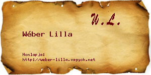 Wéber Lilla névjegykártya