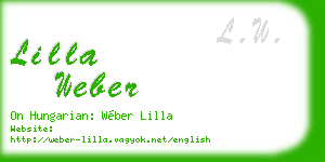 lilla weber business card
